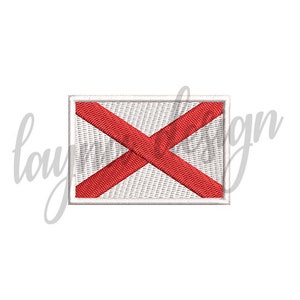 4 Sizes Alabama Flag - Machine Embroidery Design File