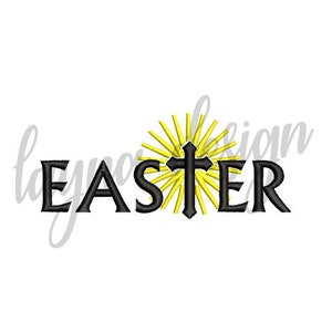 4 Sizes Easter Cross Design  - Machine Embroidery Design File