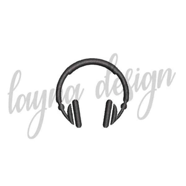 3 Sizes Headphone Design - Machine Embroidery Design File