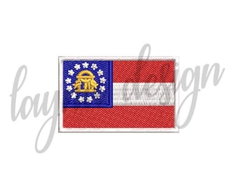 5 Sizes Georgia Flag - Machine Embroidery Design File / Digital File
