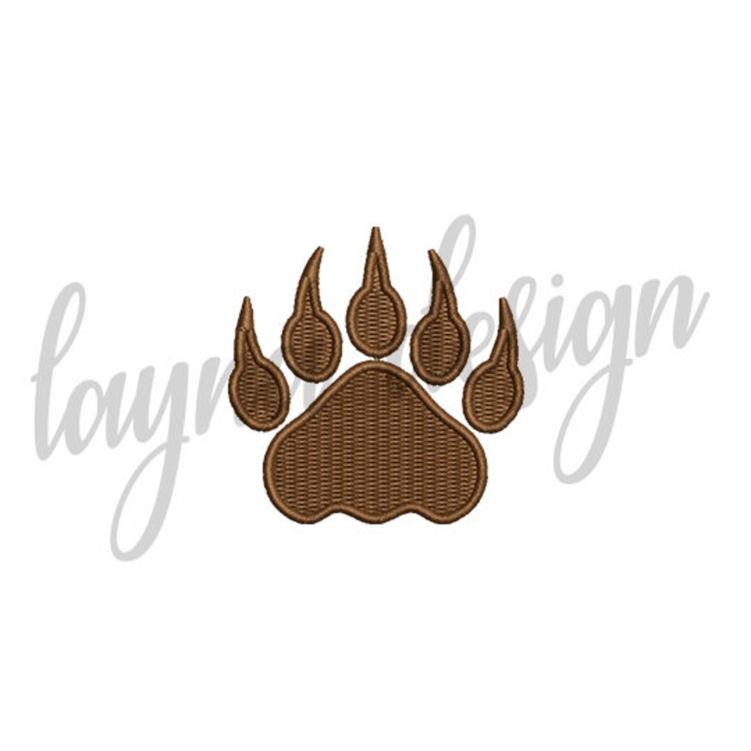 Bear Paw Embroidery Design: 5 Sizes (digital File) - Etsy