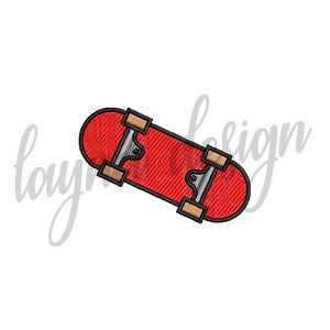 3 Sizes Skateboard Design - Machine Embroidery Design File