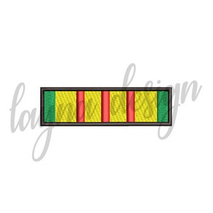 May include: Embroidered rectangular patch with a black border. The design features alternating vertical stripes of green, yellow, and red. The patch is likely for decorative purposes or to represent a flag.
