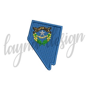 3 maten Nevada State Flag Map - Machine Borduurwerk Design File