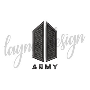 3 Sizes BTS Army Logo - Machine Embroidery Design File
