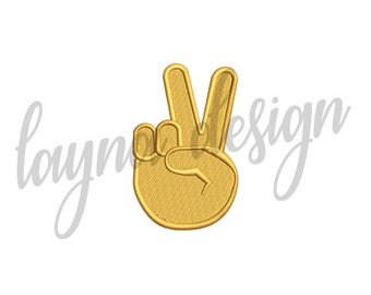 3 Sizes Peace Sign - Machine Embroidery Design File
