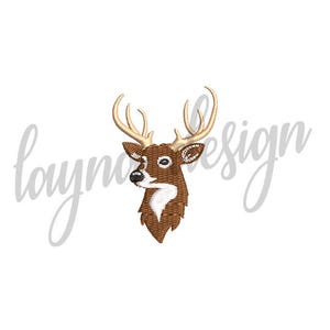 3 Sizes Deer Head Design - Machine Embroidery Design File