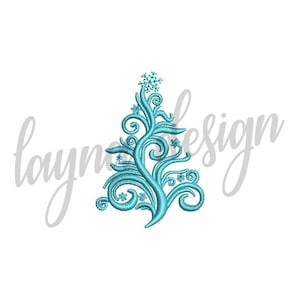 3 Sizes Frozen Tree Design - Machine Embroidery Design File