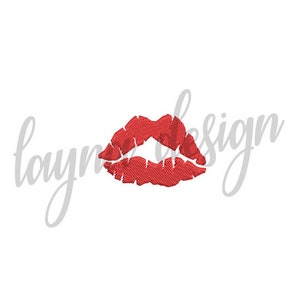 4 Sizes Lips - Machine Embroidery Design File