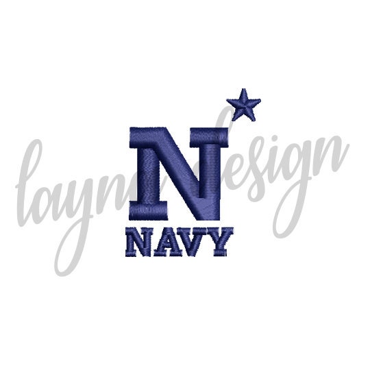 3 Sizes Naval Academy Logo - Machine Embroidery Design File