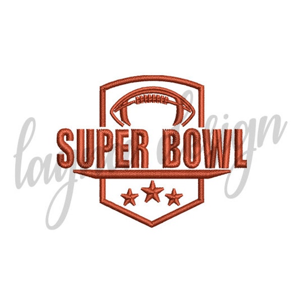 3 Sizes Super Bowl Design - Machine Embroidery Design File