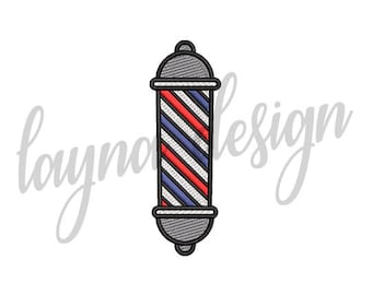 3 Sizes Barber Pole Design - Machine Embroidery Design File