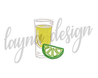 4 Sizes Tequila Design - Machine Embroidery Design File