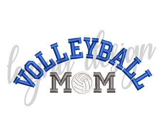 6 tailles de conception de maman de volleyball - fichier de motif de broderie Machine / fichier numérique