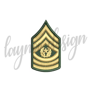 2 Maten Army Command Sergeant Major Rank - Machine Borduurwerk Design File