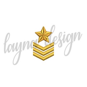 3 Sizes Military Rank - Machine Embroidery Design File