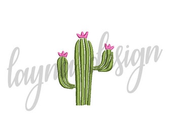 5 Sizes Cactus Design - Machine Embroidery Design File