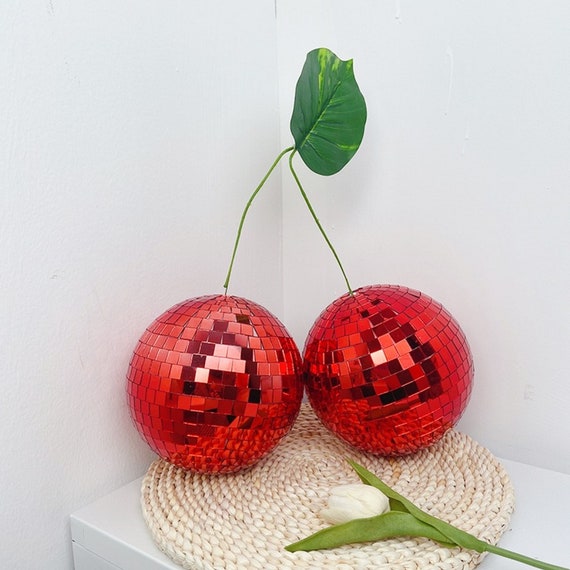 Cherry Disco Ball Decoration Cherry Disco Ornament Room Etsy