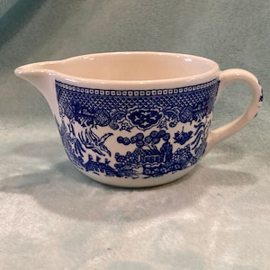 Vintage Blue and White Willow Ware by Royal China Cream Pitcher