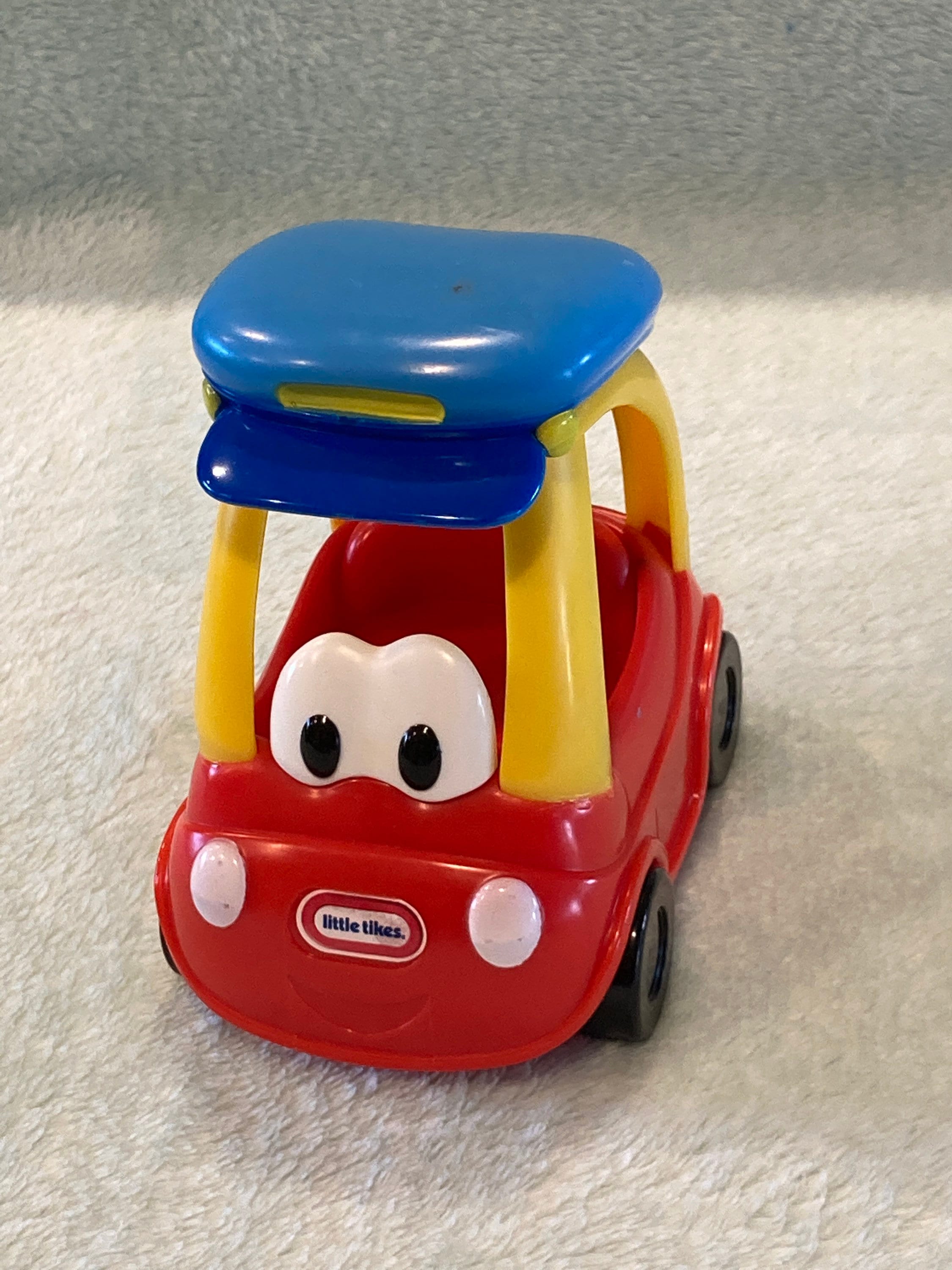Vintage Little Tikes Taxi W Blue Hat Cozy Coupe W Face Dollhouse