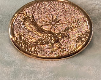 Vintage Gold Eagle Rhinestone Belt Buckle - Etsy display picture 1