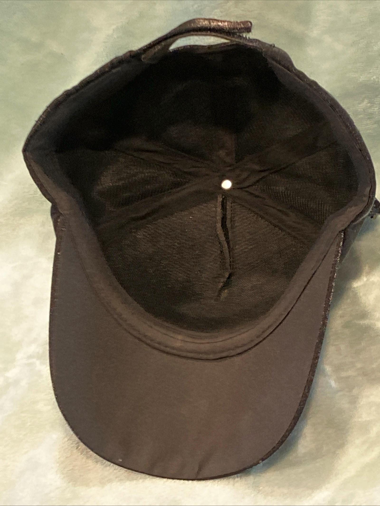 NWOT Disney Shiny Black Adjustable Child Strap Hat Cap 