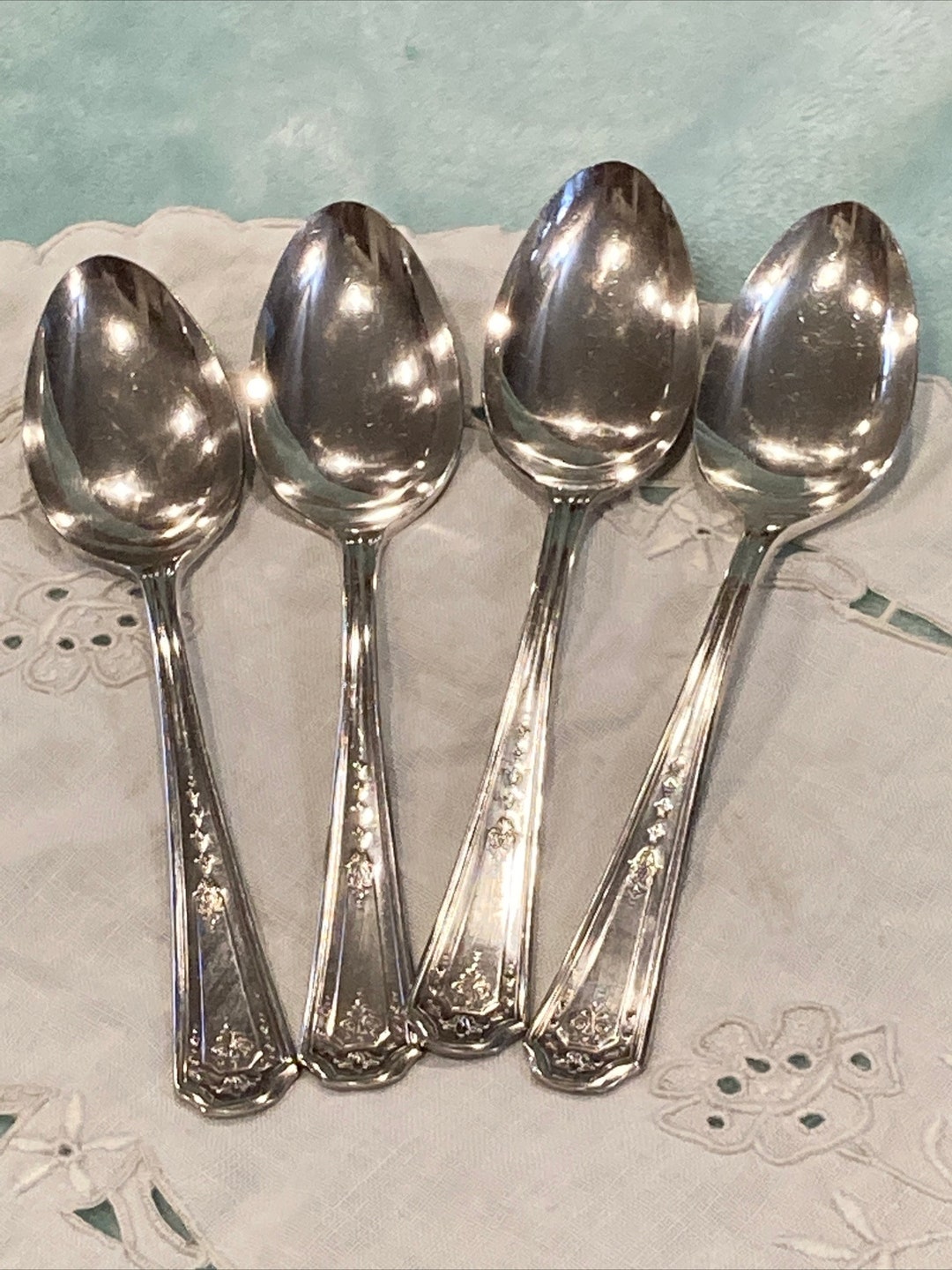 Madison Silver Plate Oneida Glenmore 1927 - 4 Teaspoons 6