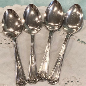 Madison Silberplatte Oneida Glenmore 1927 - 4 Teelöffel 15 cm Löffel