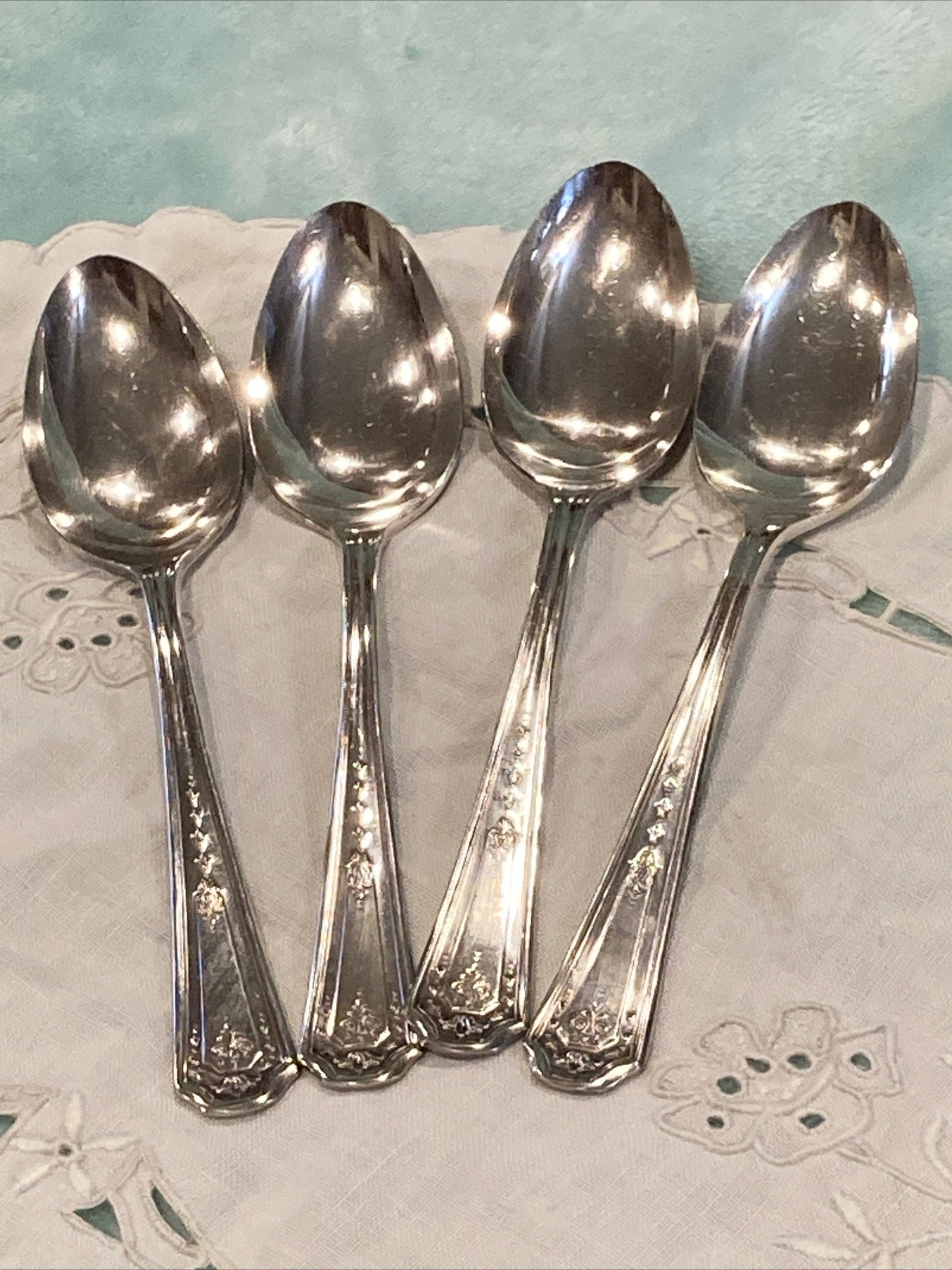 Madison Silver Plate Oneida Glenmore 1927 - 4 Teaspoons 6