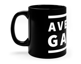 Gaming Mug | Average Gamer | Black Ceramic Coffee Mug