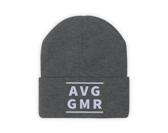 Embroidered Gaming Beanie, Gamer Knit Hat, Video Game Winter Cap, Gift for Gamer Him Her, Warm Cuffed Beanie, Gaming Accessories Unisex