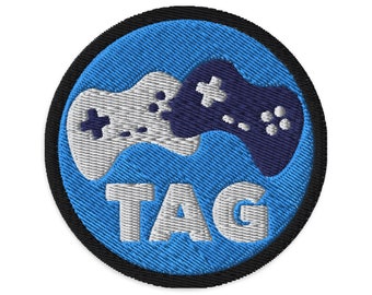 Gaming Controller Embroidered Patch, Gamer Iron On Patch for Jacket, Video Game Backpack Pin, Retro Gamer Gift, Embroidered Badge 3 Inch
