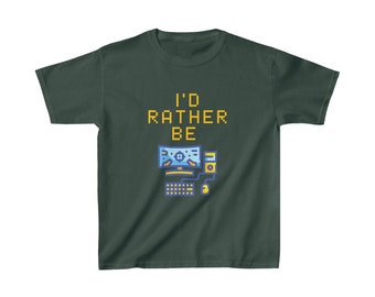Kids Gamer T-Shirt | I'd Rather Be Gaming | PC Gaming Design