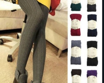 thick knitted tights