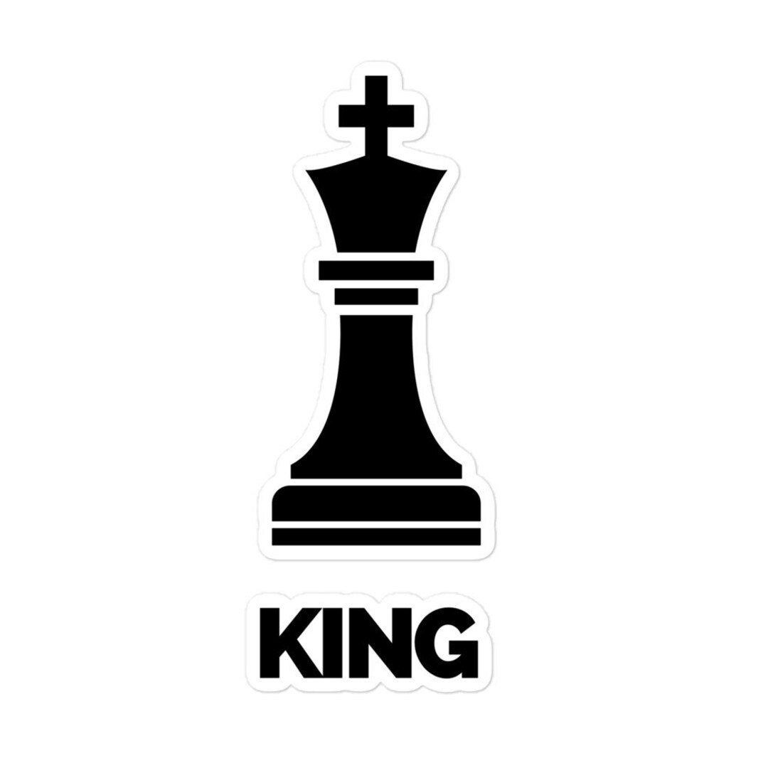 King of Chess Sticker, Bubble-free Stickers, Chess Stickers, Chess ...