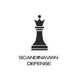 Scandinavische defensiesticker | schaaksticker | laptopsticker | schaakstrategie | schaakclub | schaakcadeau | Luchtbelvrije stickers | schaken