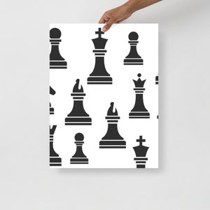 Let'S Play Chess Immortal Game Portrait Poster &amp; Canvas Gift For  Friend Family Birthday G in 2023