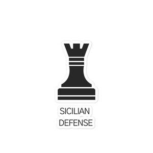 schaaksticker | Siciliaanse defensie | Bubble-vrije sticker | schaker | laptop sticker | schaakclub