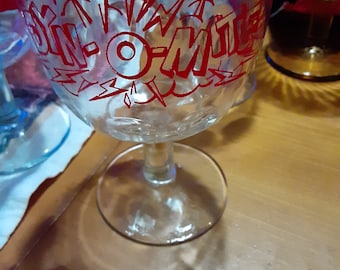 Rare Dyn-o-Mite glass goblet