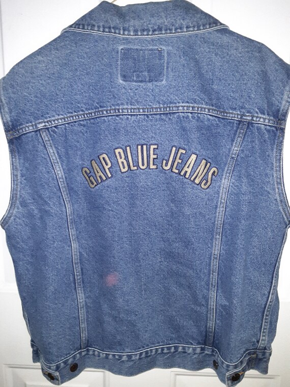 Mens large gap denim vest Gem