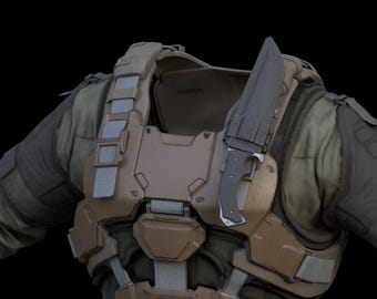 GEN 2 Marine Chest Knife 3d print file