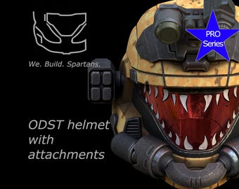 Fichier d'impression 3D du casque ODST Pro Series avec pièces jointes, compatible avec les visières Galactic de qualité professionnelle