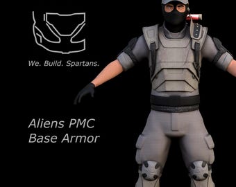 Arquivos para impressão 3D da armadura de soldado PMC alienígena