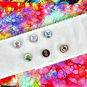 Cross stitch themed, set of 6 mini needle minders