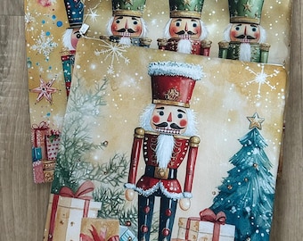 XL nutcracker Cross stitch or craft project bag, fully lines 3 designs