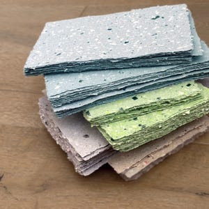 Handmade Paper -- The Wild Ones, 3 Sheets per pack. Size 5.5 x 8.5 with deckle edges