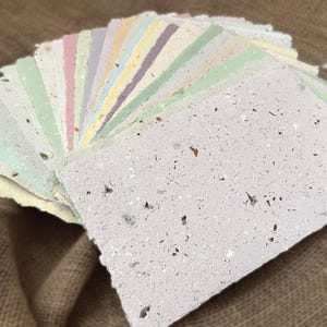 Handmade Paper Variety Pack: 20 sheets in assorted colors & weights; 5.5 x 8.5