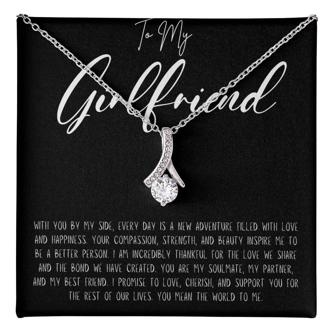 To My Girlfriend, to My Girlfriend Necklace, Anniversary Gift for ...