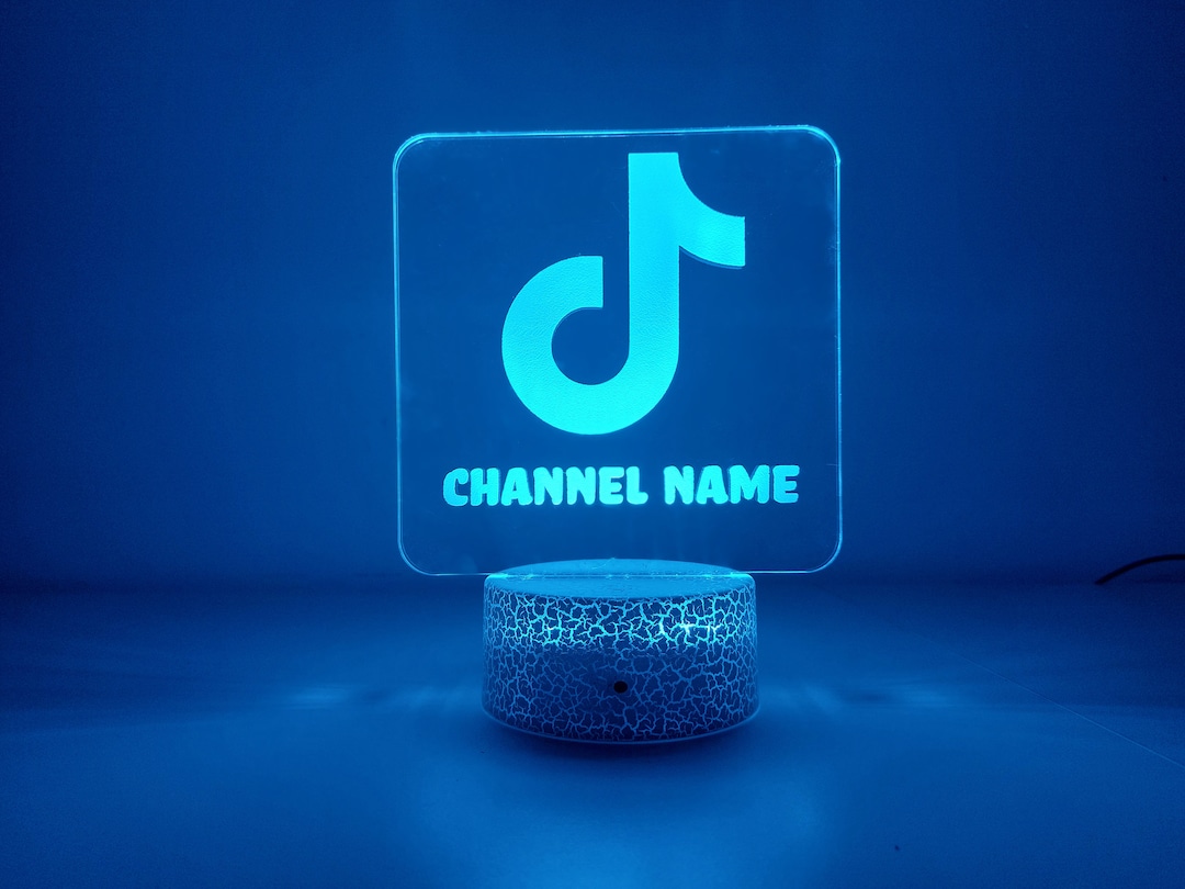 Tik Tok Channel Gamertag LED RGB Custom Lamp Gift for Streamer Streaming Content Creator Etsy
