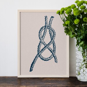 Vintage Nautical Knot Print - Nautical Home Decor - Coastal Wall Art - Beach House Decor - Wall ...